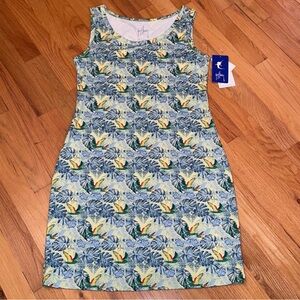 Guy Harvey Blue and Green Tropical Mini Dress